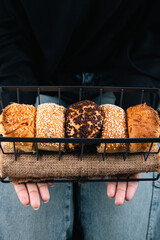 Some Soft Breads With Various Flavors Look Very Neat. Looks Very Aesthetic And Appetizing.