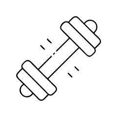 dumbbell for working out icon, dumbbell for working out line art - simple line art of dumbbell for working out, perfect for dumbbell for working out logos and icons
