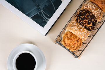 Some Soft Breads With Various Flavors Look Very Neat. Looks Very Aesthetic And Appetizing.