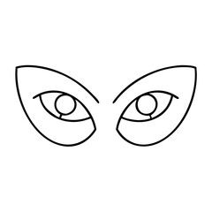 Obraz premium feline eyes icon, feline eyes line art - simple line art of feline eyes, perfect for feline eyes logos and icons