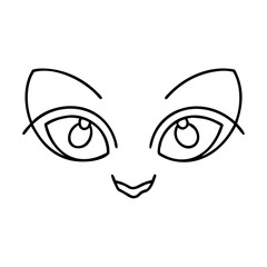 Obraz premium feline eyes icon, feline eyes line art - simple line art of feline eyes, perfect for feline eyes logos and icons