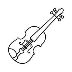 Obraz premium fiddle for traditional music icon, fiddle for traditional music line art - simple line art of fiddle for traditional music, perfect for fiddle for traditional music logos and icons