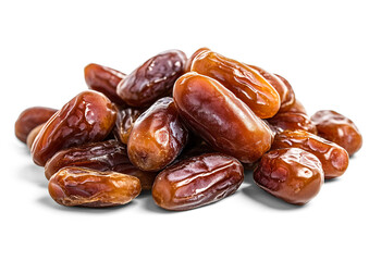 Isolated Medjool Dates on Transparent Background – Organic Sweet Chewy Dried Fruit from Morocco Rich in Fiber and Nutrients
