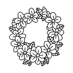 flower lei icon, flower lei line art - simple line art of flower lei, perfect for flower lei logos and icons