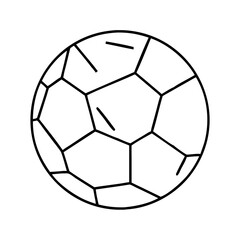 Fototapeta premium football icon, football line art - simple line art of football, perfect for football logos and icons
