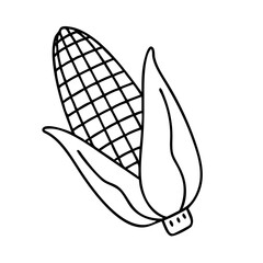 fresh corn icon, fresh corn line art - simple line art of fresh corn, perfect for fresh corn logos and icons