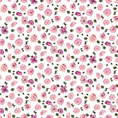 small  flower seamless pattern on white  background