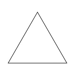 equilateral triangle outline vector
