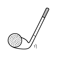 golf club icon, golf club line art - simple line art of golf club, perfect for golf club logos and icons