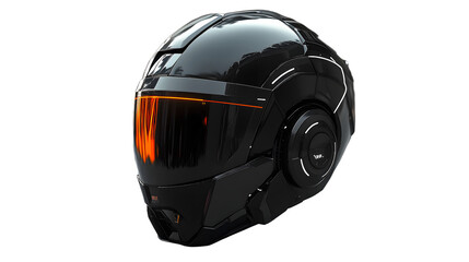 Fototapeta premium Futuristic Black Cyber Helmet Design