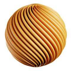Abstract Wooden Sphere 3D Illustration