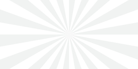 Abstract white and gray retro with sunburst pattern design. Vintage sunrays illustration swirl grunge spiral line. sun beam vector banner design and comic burst gradient concept pattern.
