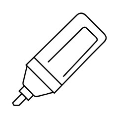 highlighter icon, highlighter line art - simple line art of highlighter, perfect for highlighter logos and icons