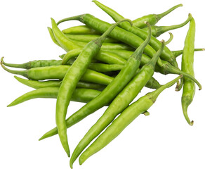 Green Chilies Isolated From Background