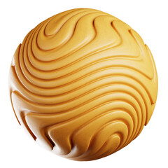 Abstract Wooden Sphere 3D Illustration