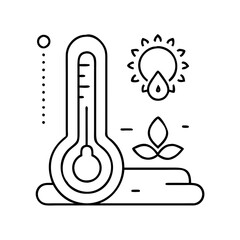 hot yoga thermometer icon, hot yoga thermometer line art - simple line art of hot yoga thermometer, perfect for hot yoga thermometer logos and icons
