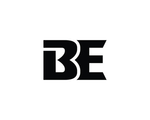 BE logo design vector template. BE