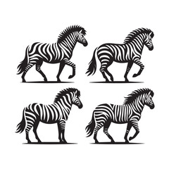 Fototapeta premium create zebra Silhouette with white background