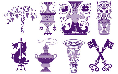 Colorful Ethnic Greek Vector PNG Design – Traditional Hellenic Pattern Illustration