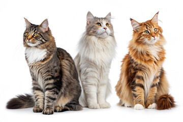 Adorable Kitten on White Background
