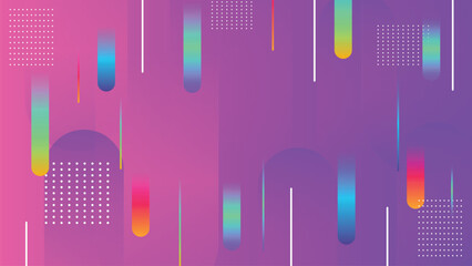 Colorful Gradient Geometric Vector Background