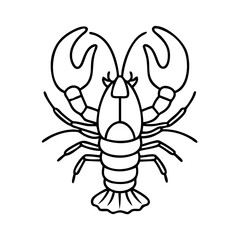 lobster for atlantic provinces icon, lobster for atlantic provinces line art - simple line art of lobster for atlantic provinces, perfect for lobster for atlantic provinces logos and icons