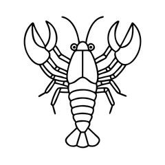 lobster for atlantic provinces icon, lobster for atlantic provinces line art - simple line art of lobster for atlantic provinces, perfect for lobster for atlantic provinces logos and icons