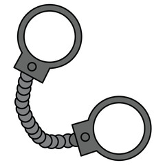 Handcuffs Icon Vector Design.