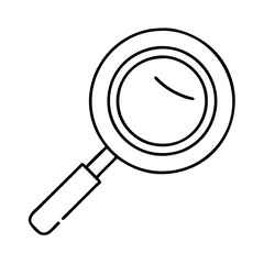 magnifying glass icon, magnifying glass line art - simple line art of magnifying glass, perfect for magnifying glass logos and icons