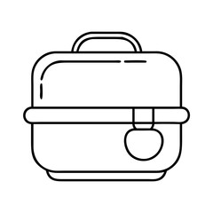 lunchbox icon, lunchbox line art - simple line art of lunchbox, perfect for lunchbox logos and icons