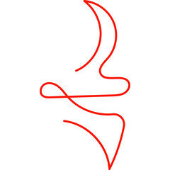 Continuous Ice Cream Line Drawing 