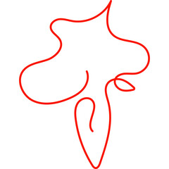 Continuous Ice Cream Line Drawing 