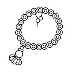 Fototapeta premium mantra beads mala icon, mantra beads mala line art - simple line art of mantra beads mala, perfect for mantra beads mala logos and icons