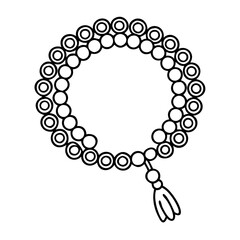 mantra beads mala icon, mantra beads mala line art - simple line art of mantra beads mala, perfect for mantra beads mala logos and icons