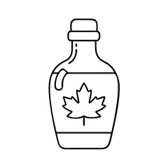 maple syrup bottle icon, maple syrup bottle line art - simple line art of maple syrup bottle, perfect for maple syrup bottle logos and icons