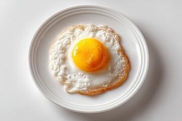 Fried Egg on Plate Breakfast Food