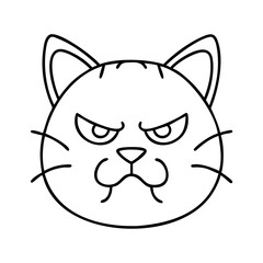 orange tabby icon, orange tabby line art - simple line art of orange tabby, perfect for orange tabby logos and icons