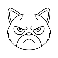orange tabby icon, orange tabby line art - simple line art of orange tabby, perfect for orange tabby logos and icons