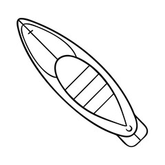 paddleboard icon, paddleboard line art - simple line art of paddleboard, perfect for paddleboard logos and icons