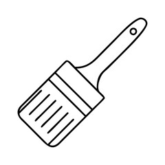 paintbrush icon, paintbrush line art - simple line art of paintbrush, perfect for paintbrush logos and icons