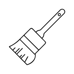 paintbrush icon, paintbrush line art - simple line art of paintbrush, perfect for paintbrush logos and icons