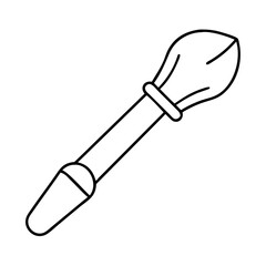 paintbrush icon, paintbrush line art - simple line art of paintbrush, perfect for paintbrush logos and icons