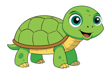 Illustration of Cute Turtle animal on white