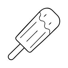 popsicle icon, popsicle line art - simple line art of popsicle, perfect for popsicle logos and icons