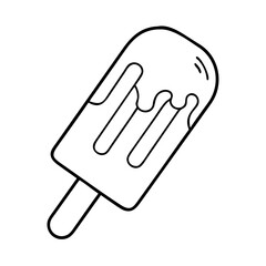 popsicle icon, popsicle line art - simple line art of popsicle, perfect for popsicle logos and icons