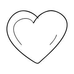 red heart icon, red heart line art - simple line art of red heart, perfect for red heart logos and icons