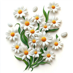 Fototapeta premium Vibrant White Daisies in a Lush Bouquet