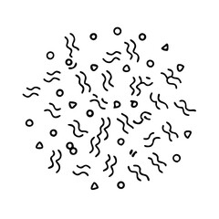 red white and blue confetti icon, red white and blue confetti line art - simple line art of red white and blue confetti, perfect for red white and blue confetti logos and icons