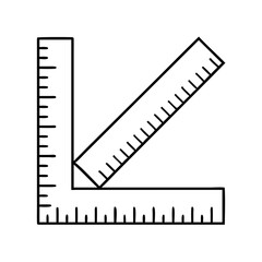 ruler icon, ruler line art - simple line art of ruler, perfect for ruler logos and icons