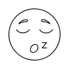 sleeping face icon, sleeping face line art - simple line art of sleeping face, perfect for sleeping face logos and icons